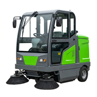Balayeuse autoportée LM W2000 à 4 brosses, bac de 180 L, batterie 48 V 100 Ah, pour entrepôts et aéroports