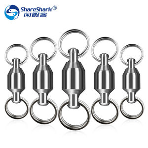 Connecteurs d'hameçons à anneau <span class=keywords><strong>fendu</strong></span> en acier inoxydable de pêche pivotante à roulement à billes haute résistance pour l'eau salée - Product Image 1