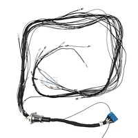 Harness Manajemen Sirkuit Terpadu Chrome Bulkhead Blue Multi-Pin Plug Spade Ring Terminal Zip Tie Bundled Marine Boat