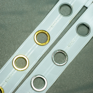 Best Seller 75mm Polyester <strong>White</strong> Eyelet <strong>Curtain</strong> Tape With 42mm Holes Transparent s Fold <strong>Curtain</strong> Tapes With One Side Plastic <strong>Ring</strong> - Product Image 3