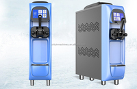 Commerciële ijsmachine met één smaak, voedselveilige roestvrijstalen uitvoering, capaciteit 16L/u voor ijspoeder en fruit.