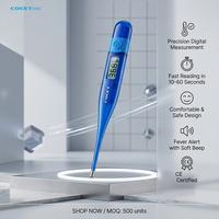COCET Thermomètre médical portable personnalisé étanche Oral Thermomètre numérique clinique pour fièvre des aisselles rectale