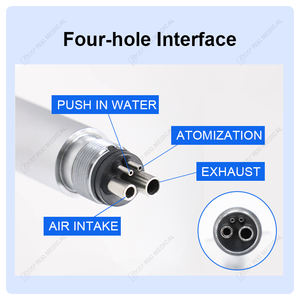 Manipolo LED <span class=keywords><strong>Foshan</strong></span> produttore <span class=keywords><strong>Handpiece</strong></span> dentale ad alta velocità 4 fori triplice spray manubrio dentale - Product Image 4