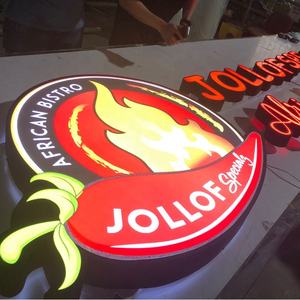 عرض رائع مخصص أكريليك مضاءة 3D تخزين رسائل أمامية في الهواء الطلق أضواء لافتات لافتات إعلانات للأعمال التجارية - Product Image 3