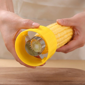 Wholesale Stainless Steel Corn Stripper Peeler Cob Cutter Thresher-Reusable Portable Washable <b>Fruit</b> & <b>Vegetable</b> Kitchen <b>Tool</b> - Product Image 6