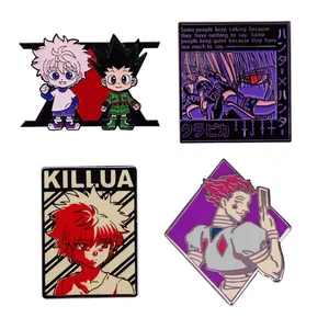 27 colores de alta calidad Anime Hunter Metal Cloisonne Badge Pins Metal Craft en bolsa OPP y paquete de tarjetas