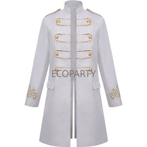Costume de Cosplay <span class=keywords><strong>militaire</strong></span> médiéval pour <span class=keywords><strong>homme</strong></span>, Blazer, chevalier, Prince, Punk, vestes rétro, Renaissance, manteau gothique, Noble, uniforme de fête - Product Image 5