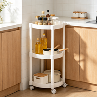 Étagère de rangement mobile à 3 niveaux en PP pour café, chariot organisateur, table d'appoint – Vente en gros