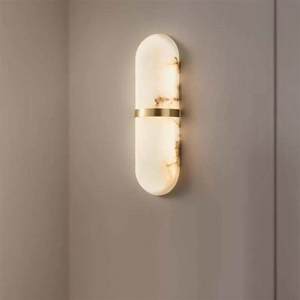 Rebel Natural Marble Wall Lamp L100 H300 <b>LED</b> <b>Light</b> Source For Living <b>Room</b> Bedroom Hallway - Product Image 3