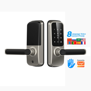 Serrure intelligente à empreintes digitales biométrique TTlock App haute sécurité, clé, mot de passe, carte, serrure numérique intelligente, pêne dormant intelligent - Product Image 1