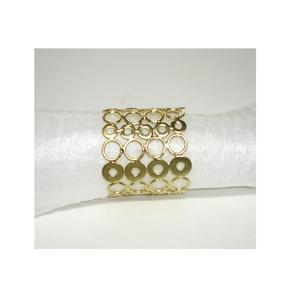 Fancy Modern Brass Square Shape Semi Square Fancy Napkin <b>Ring</b> <b>Cheap</b> Wholesale Price Fancy Hot Sale Semi Square Gold Napkin <b>Ring</b> - Product Image 3