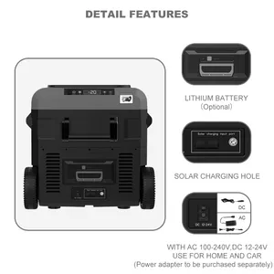 Refrigerador para carro 32L DC 12v Mini refrigerador portátil Compressor Console refrigerador pequeno