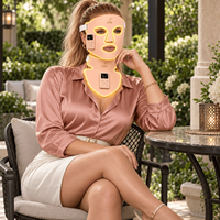 Masque de beauté LED sans fil en silicone à lumière infrarouge proche, anti-rides professionnel pour le visage entier