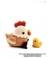 Kit de crochet DIY transfrontalier pour poupées, animaux et dessins animés, en coton au lait à quatre brins, avec tutoriel vidéo en anglais, en stock pour