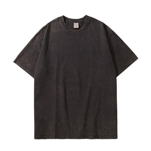 T-shirt personnalisé pour homme, t-shirts de haute qualité surdimensionnés et épais pour homme, 100% coton, t-shirt vintage lavé à l'acide - Product Image 4