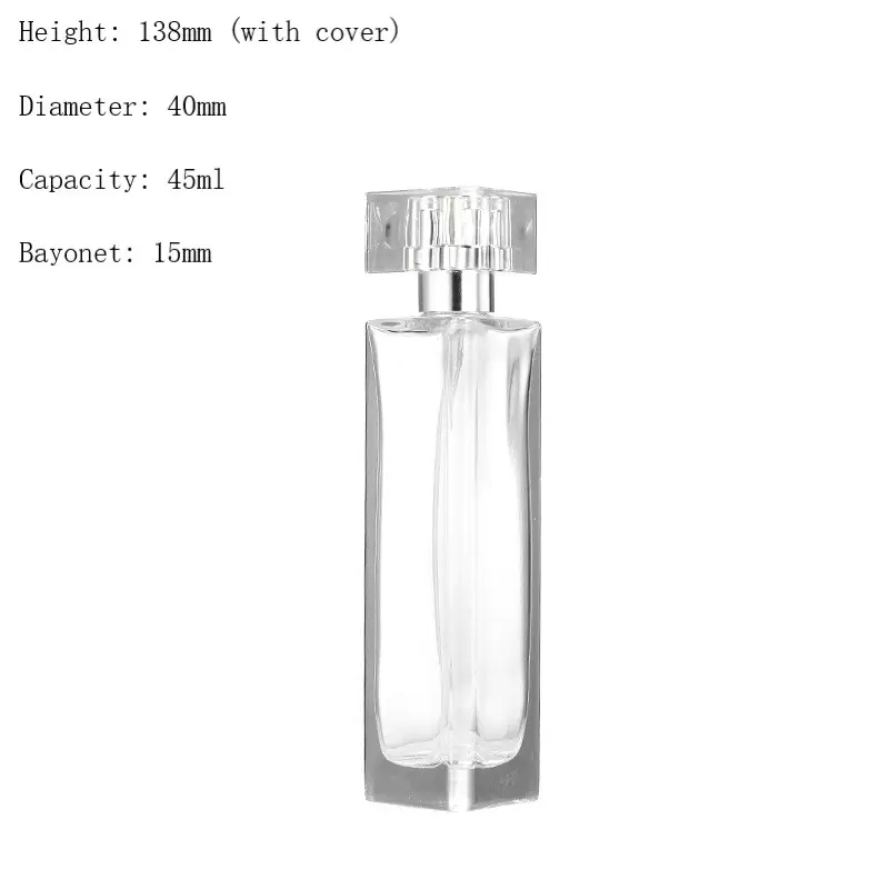 ユニークなクリアトライアングルシェイプ香水ボトルブティーユパルファム30ml50ml空のスプレー香水ガラスボトル