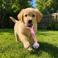 Jouet pour chien en corde de coton nouée, jouet à tirer tressé, jouet à mâcher pour animaux de compagnie noué à la main pour un jeu interactif