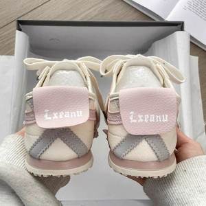 Zapatos náuticos de entrenamiento para mujer, parte superior de malla con cordones, primavera Otoño, deportes, informales, estilo Forrest Gump, colores mezclados, nuevo - Product Image 5