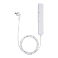 Multiprise 6 prises Schuko avec interrupteur principal, rallonge EU F, 16A 250V, en cuivre et ABS, affichage LED, câble de 1m pour l'Europe
