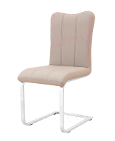 Chaise de salle à manger confortable en similicuir PU avec nœud, style nordique moderne SXT DC-1911, pour maison, bureau, bar, en métal
