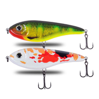 Leurre dur imprimé The Brave Pencil Lure 9cm 21g JERK BAIT Flame Dragon pour achigan et truite en rivière, lac et ruisseau, avec hameçons, nouvelle couleur, vente en gros