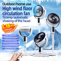 Nouveau ventilateur de sol vertical double usage, haute qualité, télécommande sans fil, alimentation électrique USB, pour usage extérieur et hôtelier
