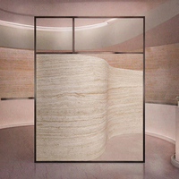 La brique 3D naturelle flexible lambrisse le revêtement de mur extérieur en pierre molle de placage taille de 600 x de 1200mm pour la conception moderne de pièce