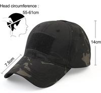 Casquette de baseball tactique camouflage pour homme avec fermeture Velcro, accessoire de chasse en plein air, matière polyester/coton, utilisation quatre saisons