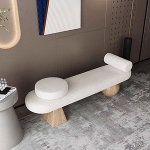 Moderne Stijl Slaapkamermeubilair Massief Houten Frame Wollen Bed Bankje Zitbank Woonkamer Bed Slaapkamer Zitbank