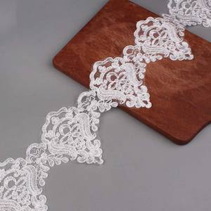 Accesorios de Costura al por Mayor, Material de Costura, Tela para Vestidos de Novia, Ribete <span class=keywords><strong>Blanco</strong></span> <span class=keywords><strong>Dorado</strong></span>, Bordado, Ropa de Cama, <span class=keywords><strong>Mantel</strong></span>, Encaje Textil - Product Image 4