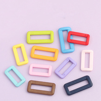 Boucle de sangle rectangulaire en nylon réglable 20mm 25mm en plastique coloré pour pièces et accessoires de sac spécial