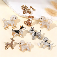 Broche plaquée en alliage avec pierres précieuses, design créatif et tendance, pour costumes homme et femme, idéale pour les fêtes d'anniversaire - Nouveauté très prisée