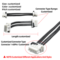 Connecteur pré-câblé personnalisé de qualité supérieure JST XH 2,54 mm 2-6 broches, faisceau de câbles, fiche mâle, fil en cuivre, haute conductivité