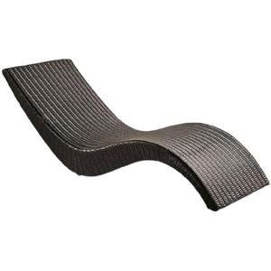 رخيصة في الهواء الطلق الباحة كرسي صالة كرسي الخوص سرير شمسي للفندق سطح الشاطئ ساحة السباحة بركة مع وسادة كرسي كراسي - Product Image 2