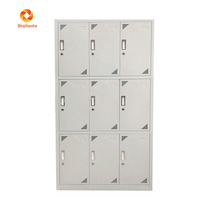 Armoire à casiers en acier à 9 portes Casiers en métal Casiers de travail à 9 portes Armadietto Gym Casier en métal Armario Loker