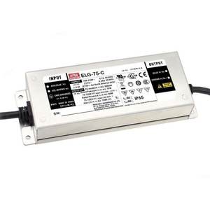 Controlador LED Mean Well ELG-75-C350DA de 75W y 350mA, Corriente Constante, Regulable DALI, IP67, Conversor CA-CC de un Solo Canal - Product Image 1