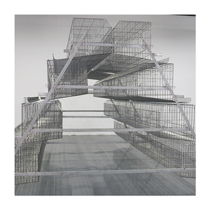 Yüksek kaliteli galvanizli demir örgü hayvan kafesi A tipi 4 katmanlı katmanlı tavuk kafesi tavuk evi - Product Image 2