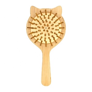 Peigne en bambou mini laser antistatique écologique, brosse à cheveux à coussin d'air personnalisée, brosse à cheveux en bois naturel de salon, brosse à cheveux de poche - Product Image 5