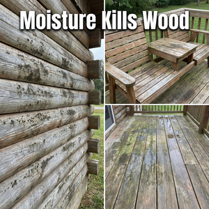 Vernis protecteur pour bois à base d'eau, faible teneur en COV, respirant, transparent, anti-moisissure, anti-fissures, pour l'entretien des surfaces en bois intérieures - Product Image 2