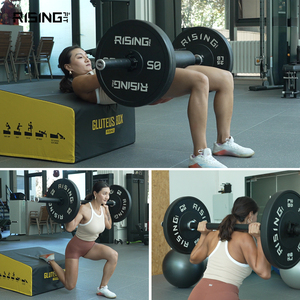 Rising Fitness Powerlifting Barbell <span class=keywords><strong>Bar</strong></span> Hélice de cadera y propulsor de fuerza para gimnasio Fitness Equipo de levantamiento de pesas y peso muerto - Product Image 5
