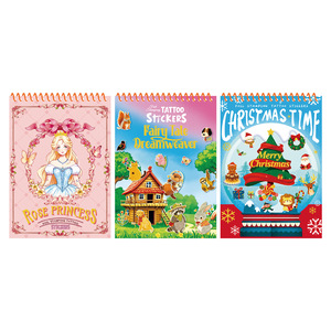 Nouveau livre d'autocollants de conte de fées pour enfants, motif princesse rose, estampage à chaud doré transfrontalier, autocollant de tatouage exquis pour les fêtes des filles - Product Image 1