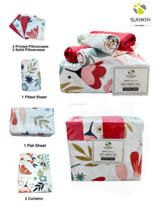 Wholesale Customized <strong>Single</strong> Double Bedsheet Queen Size King Bed <strong>Fitted</strong> <strong>Sheets</strong> Printing <strong>Sheet</strong> Sets Bedding Set - Product Image 6