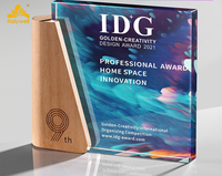 Trophée personnalisé en cristal gravé 2026 – Design créatif, innovation professionnelle, plaque d'entreprise pour récompenses spatiales et domestiques