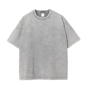 Высокое качество 100 хлопок 250Gsm Тяжелая винтажная Мужская футболка на заказ Пустые винтажные футболки