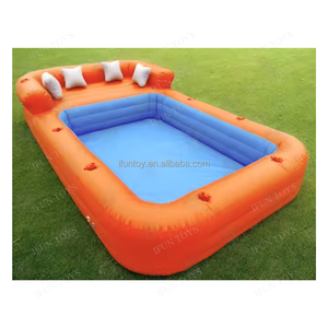 Sofá Inflable Gigante de PVC para Piscina con Rejilla Refrigerada para Hielo, Lona de 4*4m, para Interiores y Exteriores, Salón Suave, Deporte de Verano, para 10+ Personas - Product Image 3