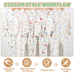 Pijama <span class=keywords><strong>de</strong></span> Bebé con Cierre <span class=keywords><strong>de</strong></span> Cremallera, Fibra <span class=keywords><strong>de</strong></span> Bambú, Suave, Hipoalergénico, No se Desprende Fácilmente, para Recién Nacidos - Product Image 4