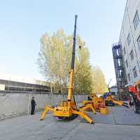 Grúa Araña con Pluma de 16 Metros, Motor Diésel Robin de 3 Toneladas, Orugas de Goma, Diseño Compacto, Fácil Transporte, 1 Año de Garantía