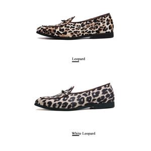 Chaussures de smoking pour hommes grande taille 37-48, motif léopard, bout rond, mocassins décontractés, chaussures de mariage - Product Image 6