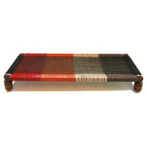 Handmade <b>Wooden</b> Charpai <b>Stool</b> With Colorful Woven Fabric Rustic Modern Design For Home Living Room Furniture - Product Image 2