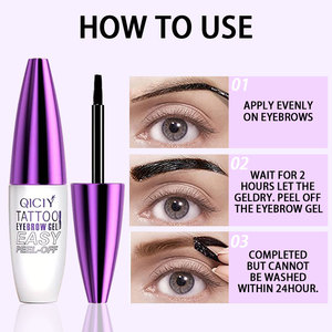 Teinture pour sourcils naturelle imperméable longue durée en gros, trois tons brun, gel tatouage peel-off hautement pigmenté - Product Image 3